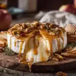 apple butter baked brie - featured image