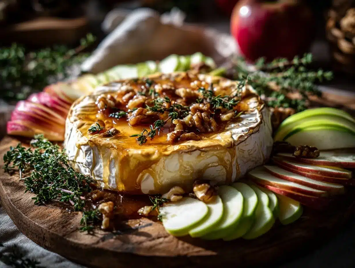 Apple Butter Baked Brie preparation steps