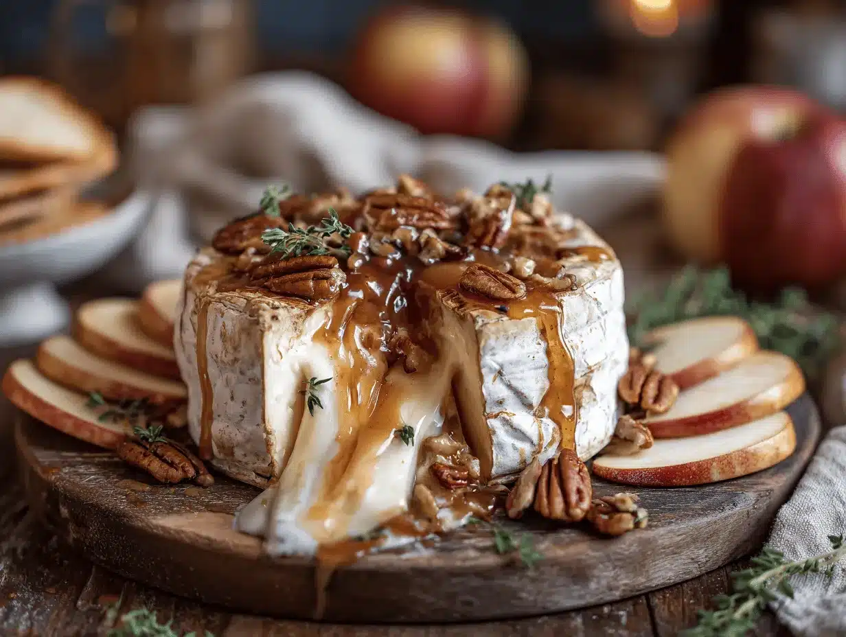 apple butter baked brie preparation steps