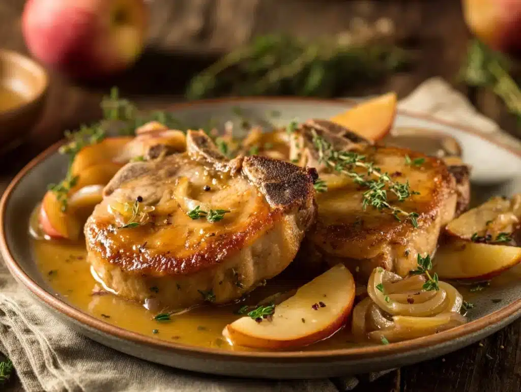 Apple Cider Braised Pork Chops - featured image