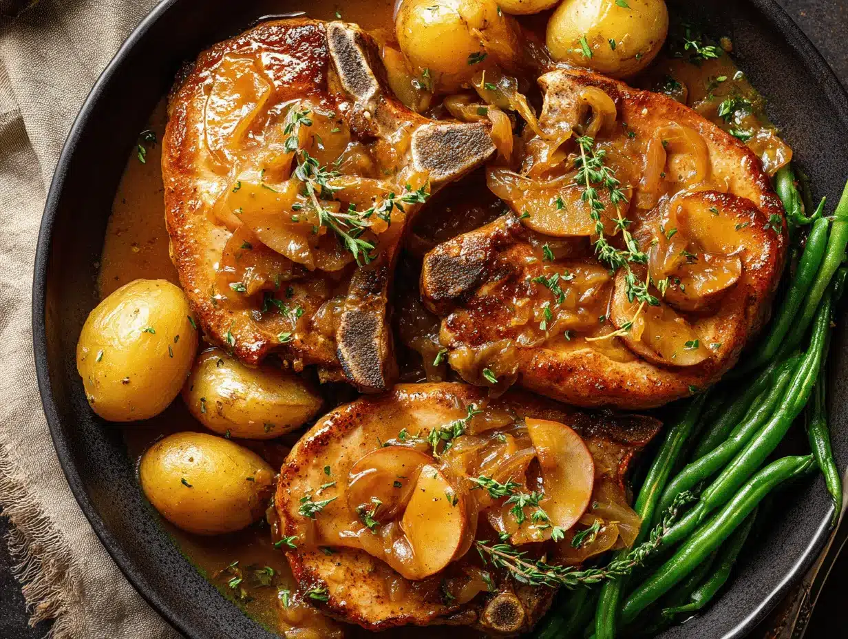apple cider braised pork chops preparation steps