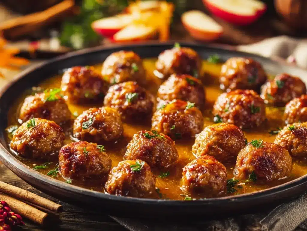 Apple Cider Cocktail Meatballs - featured image
