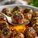apple cider cocktail meatballs - featured image