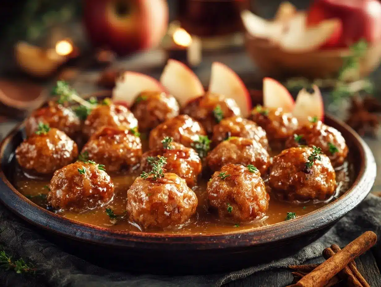 Apple Cider Cocktail Meatballs preparation steps