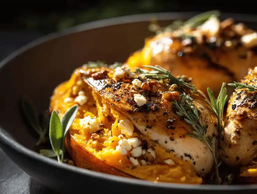 butternut squash stuffed chicken - featured image