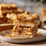 caramel apple crisp bars - featured image