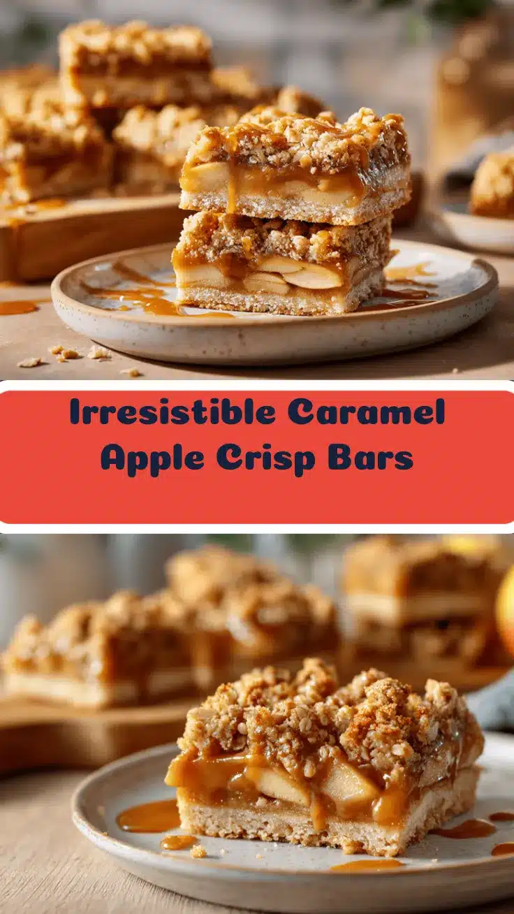 caramel apple crisp bars recipe