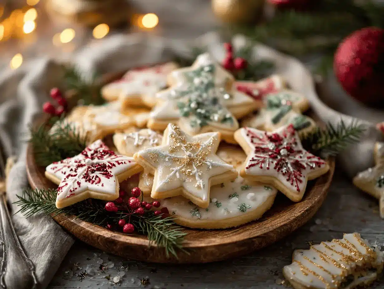 Christmas sugar cookies preparation steps