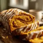 cinnamon roll pumpkin bread - featured image