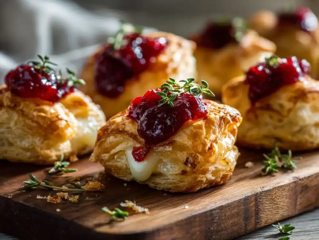 Cranberry Brie Puff Pastry Bites - featured image