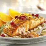 cranberry orange glazed salmon - featured image