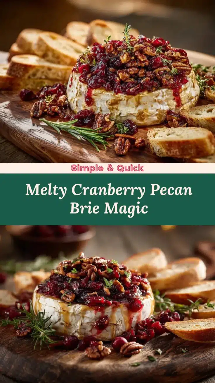 Cranberry Pecan Baked Brie recipe