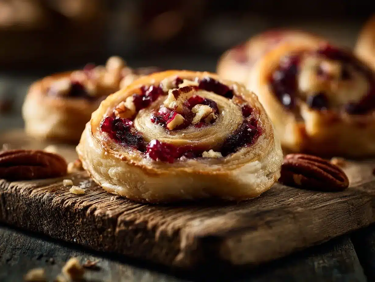 Cranberry Pecan Pinwheels preparation steps