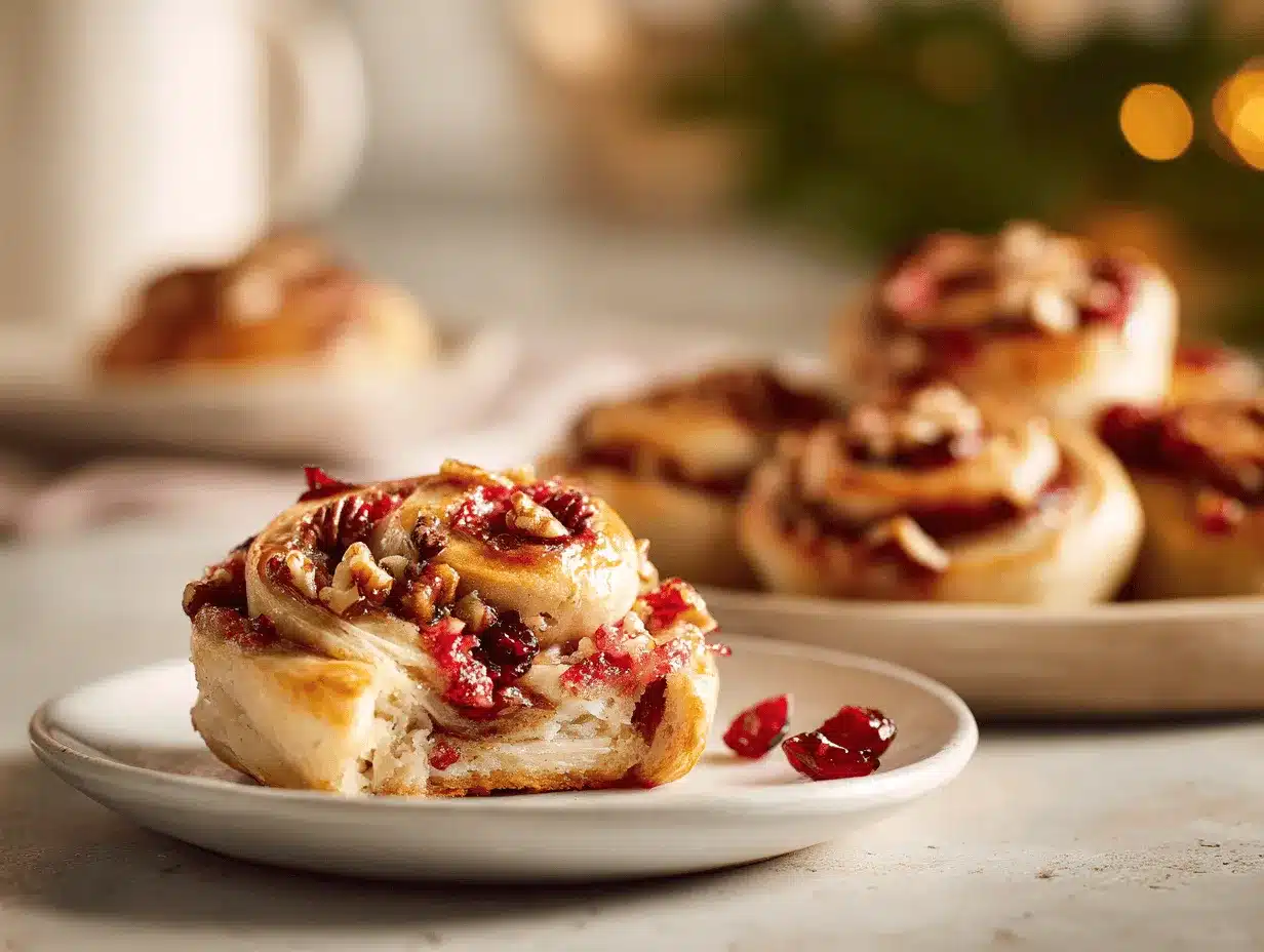 cranberry pecan pinwheels preparation steps