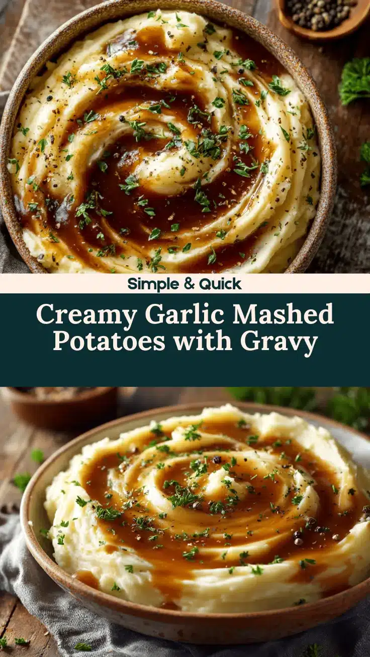 garlic mashed potatoes with gravy recipe