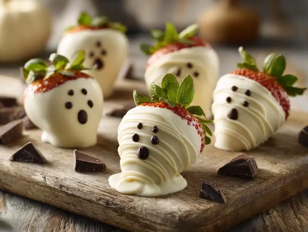 Ghost White Chocolate Strawberries - featured image