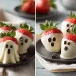 ghost white chocolate strawberries - featured image