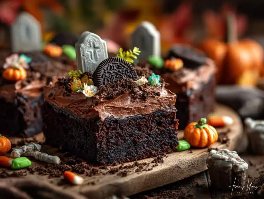 Graveyard Brownie Cake - featured image