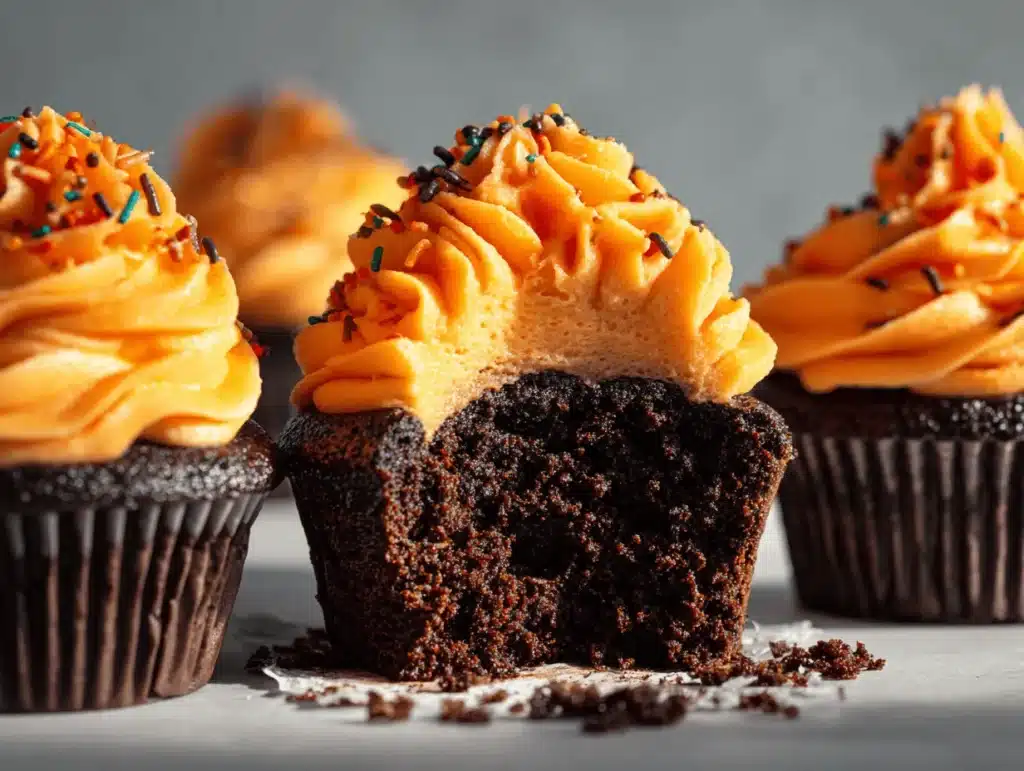 Halloween chocolate cupcakes - featured image