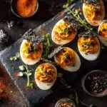 Halloween deviled eggs - featured image