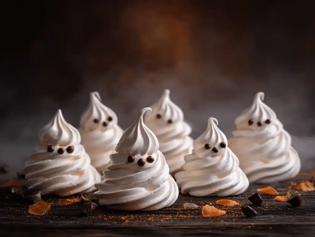 Halloween ghost meringues - featured image
