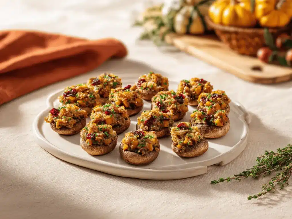 harvest stuffed mushrooms - featured image