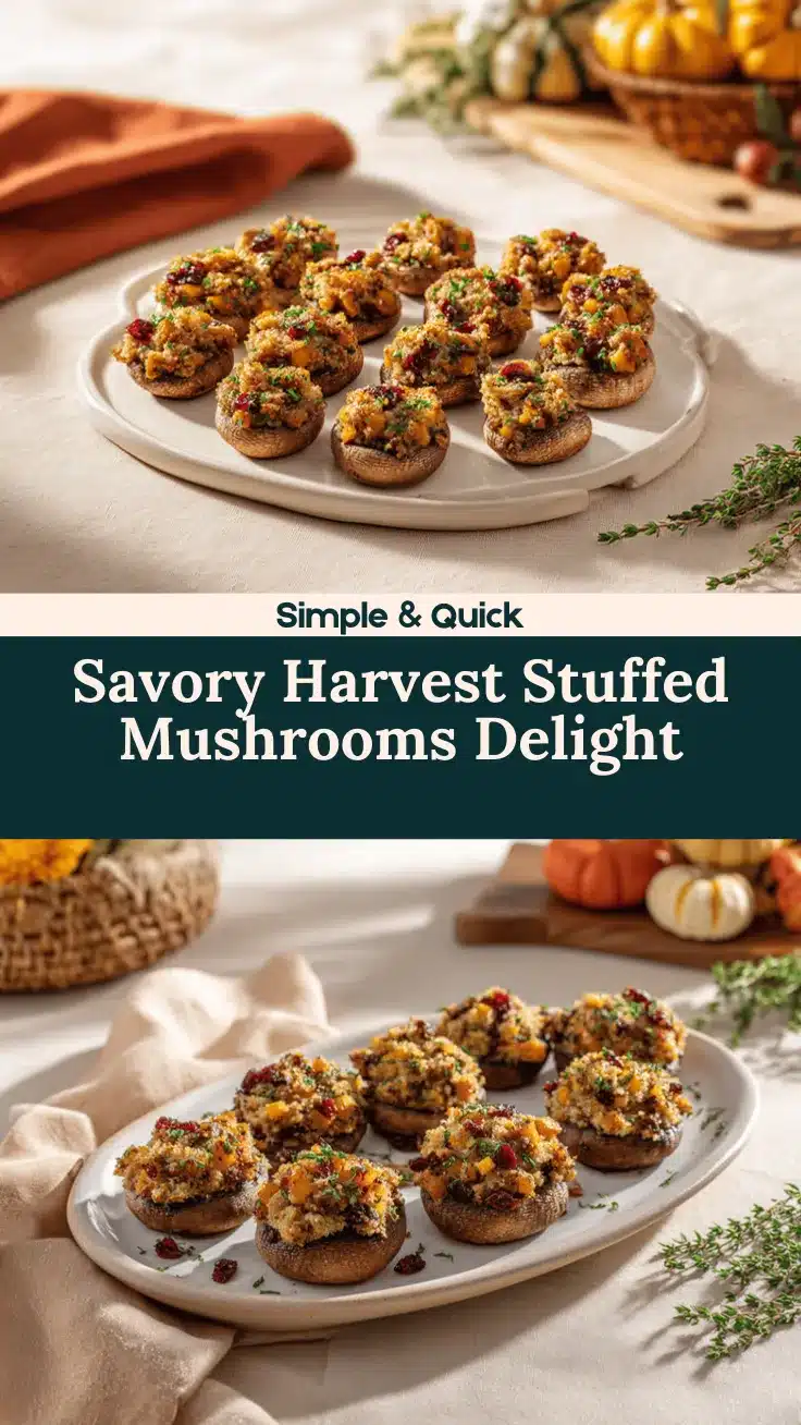 harvest stuffed mushrooms recipe