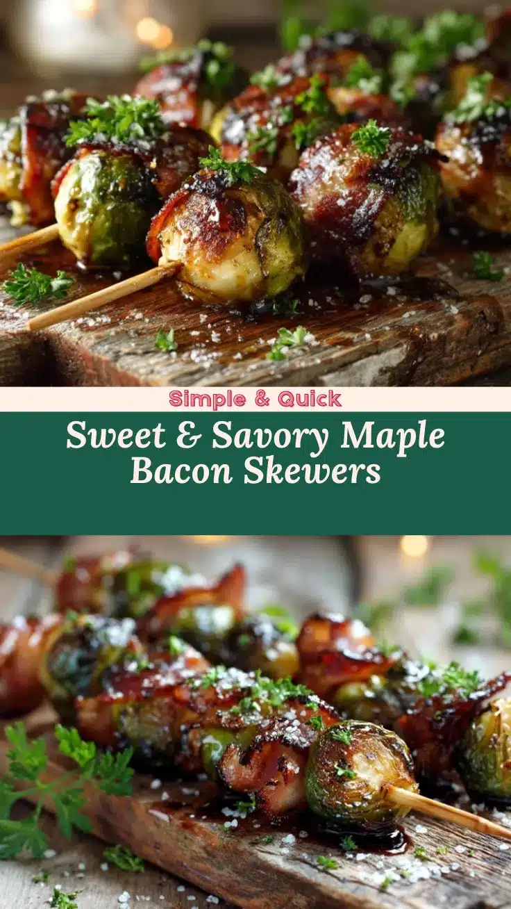 Maple Bacon Brussels Sprouts Skewers recipe