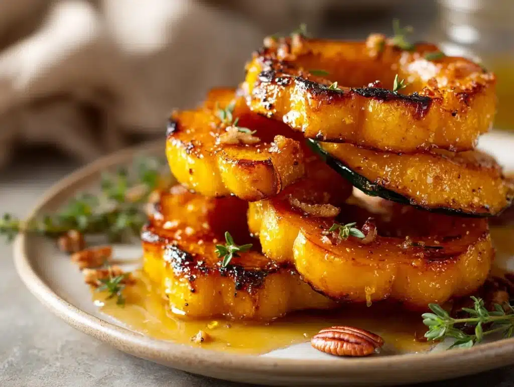 Maple Glazed Acorn Squash Rings - featured image