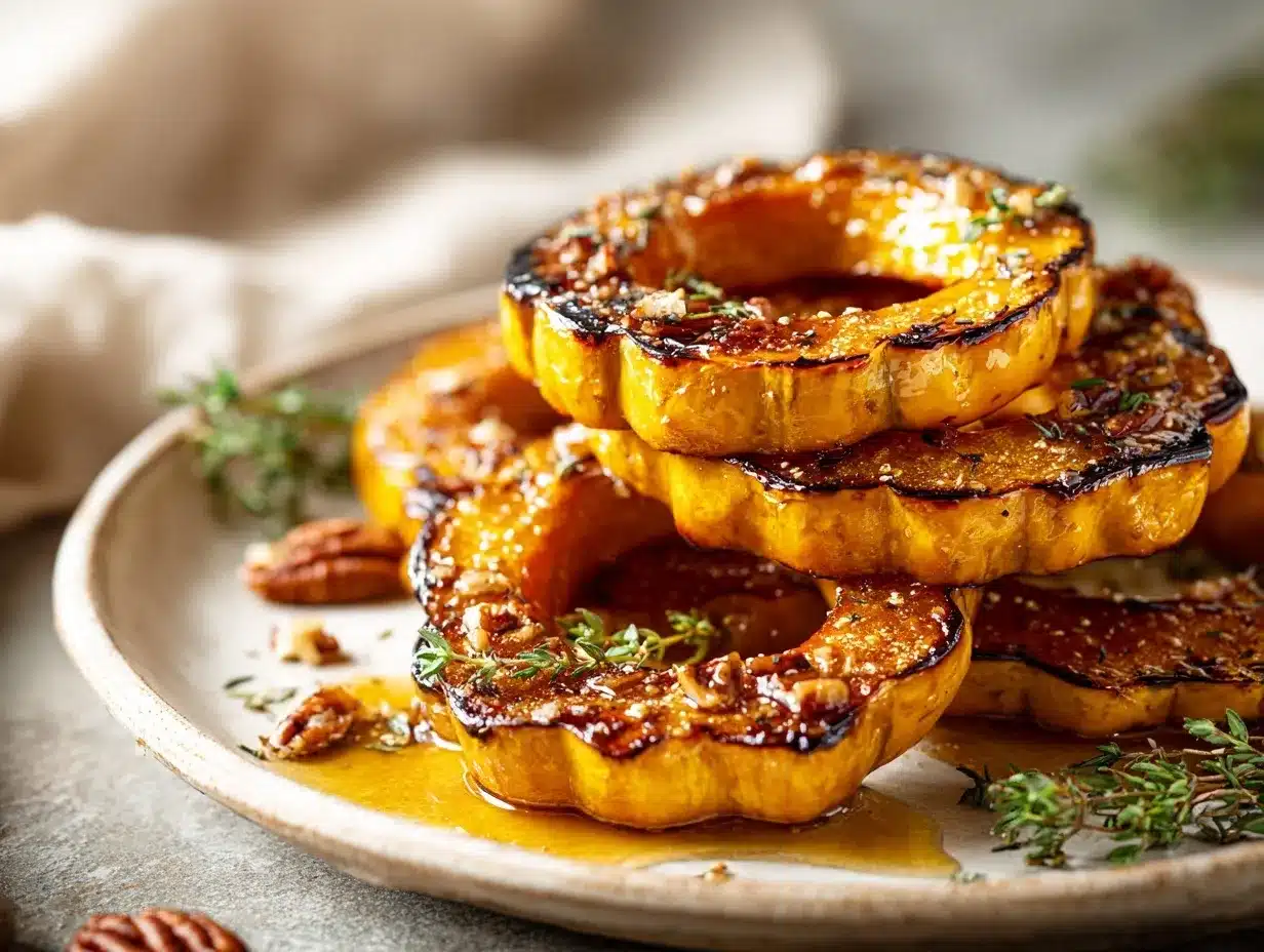 Maple Glazed Acorn Squash Rings preparation steps
