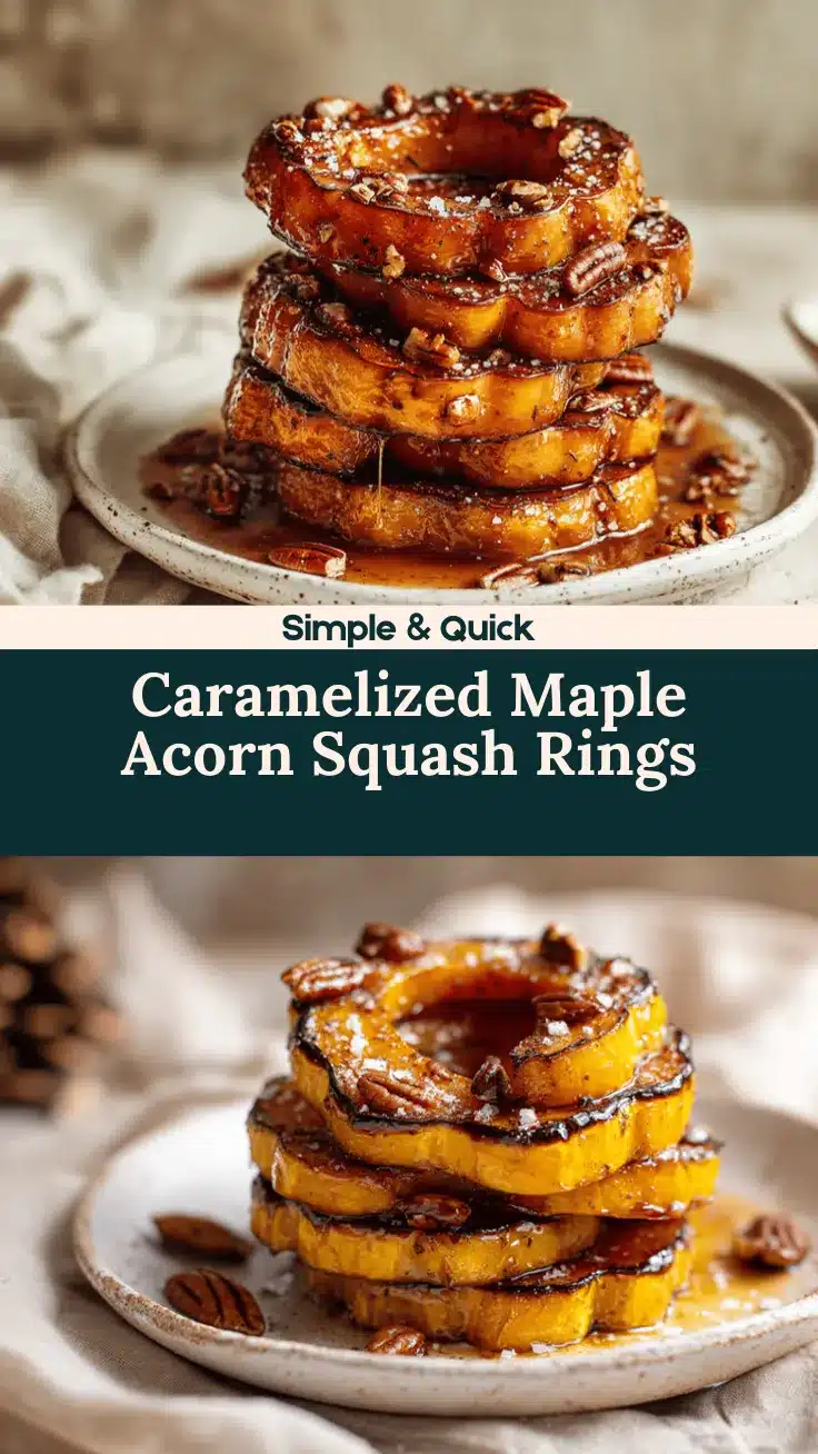 maple glazed acorn squash rings recipe