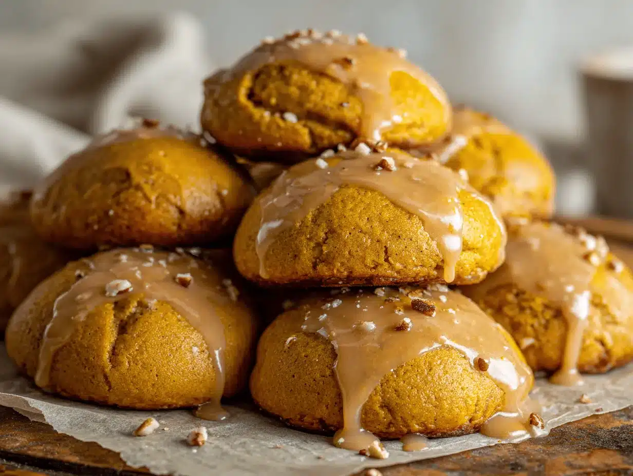 maple glazed pumpkin cookies preparation steps