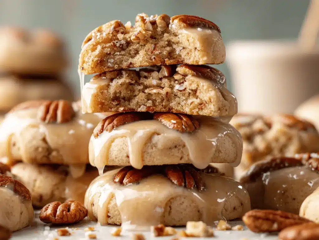 maple pecan shortbread cookies - featured image
