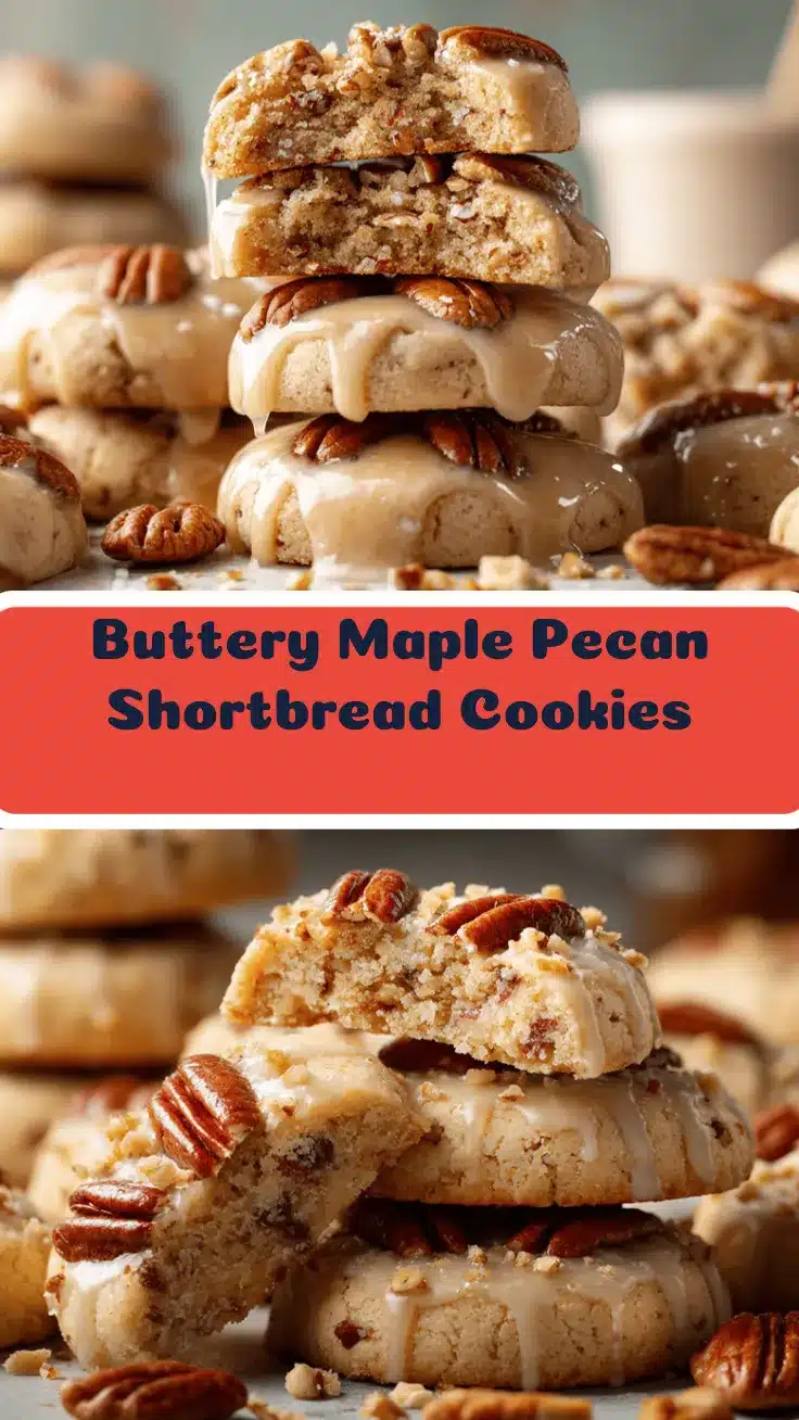 maple pecan shortbread cookies recipe