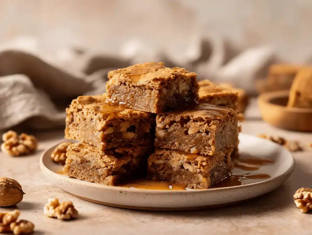 maple walnut blondies - featured image