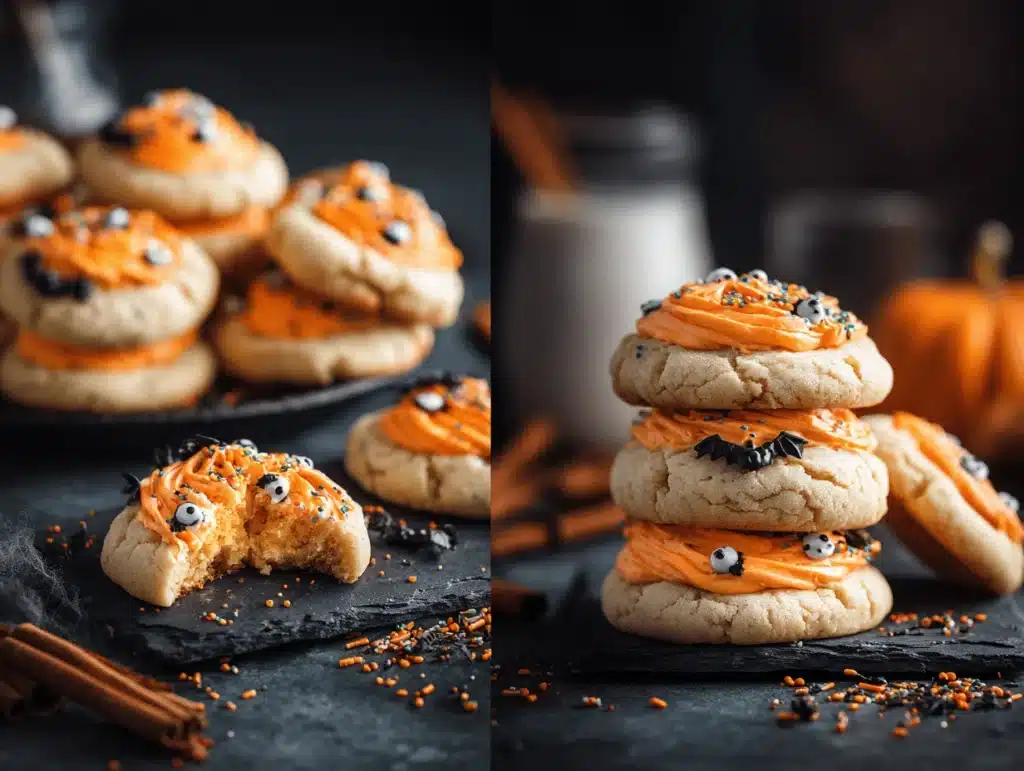 orange cream Halloween cookies - featured image