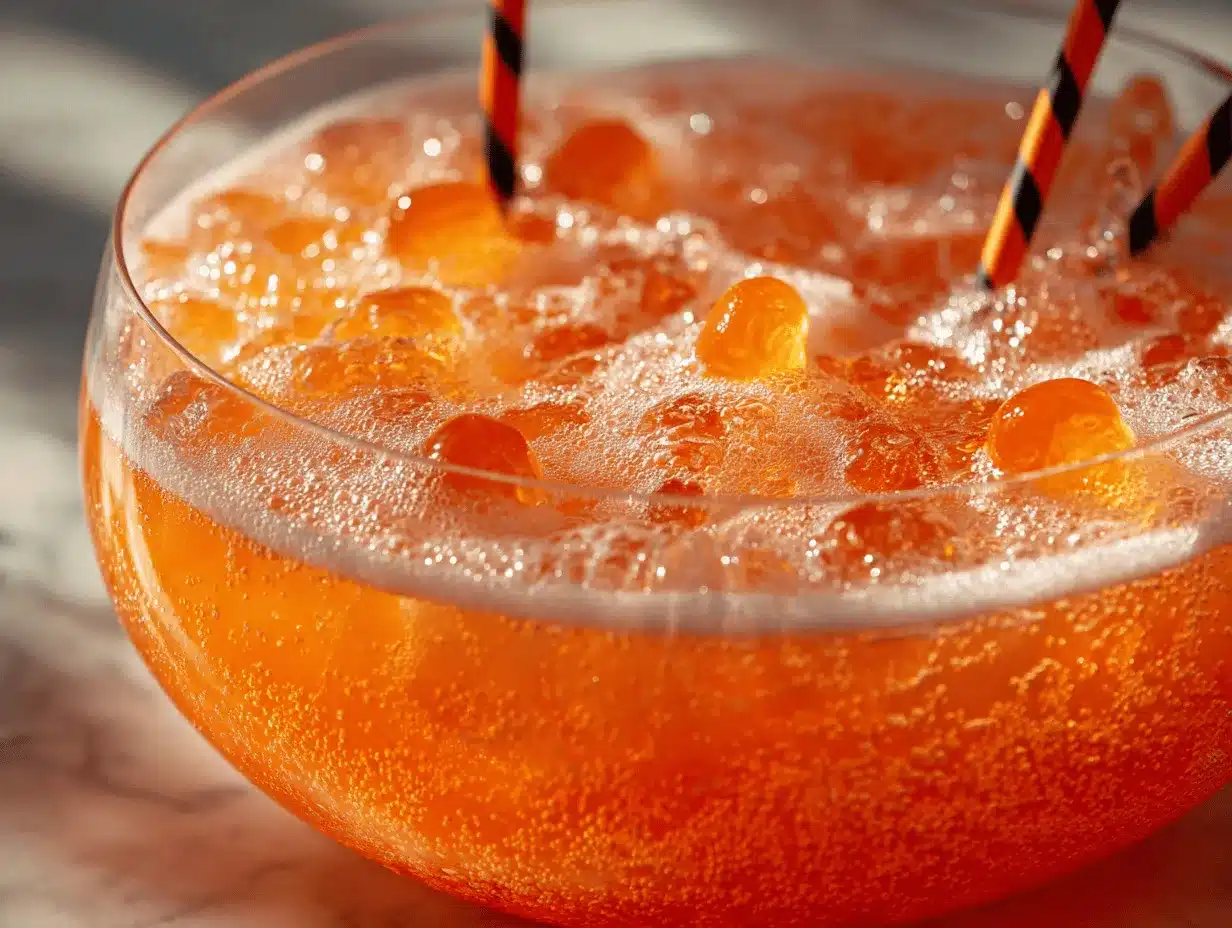 Orange Crush Halloween Punch preparation steps