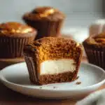 pumpkin cheesecake muffins - featured image