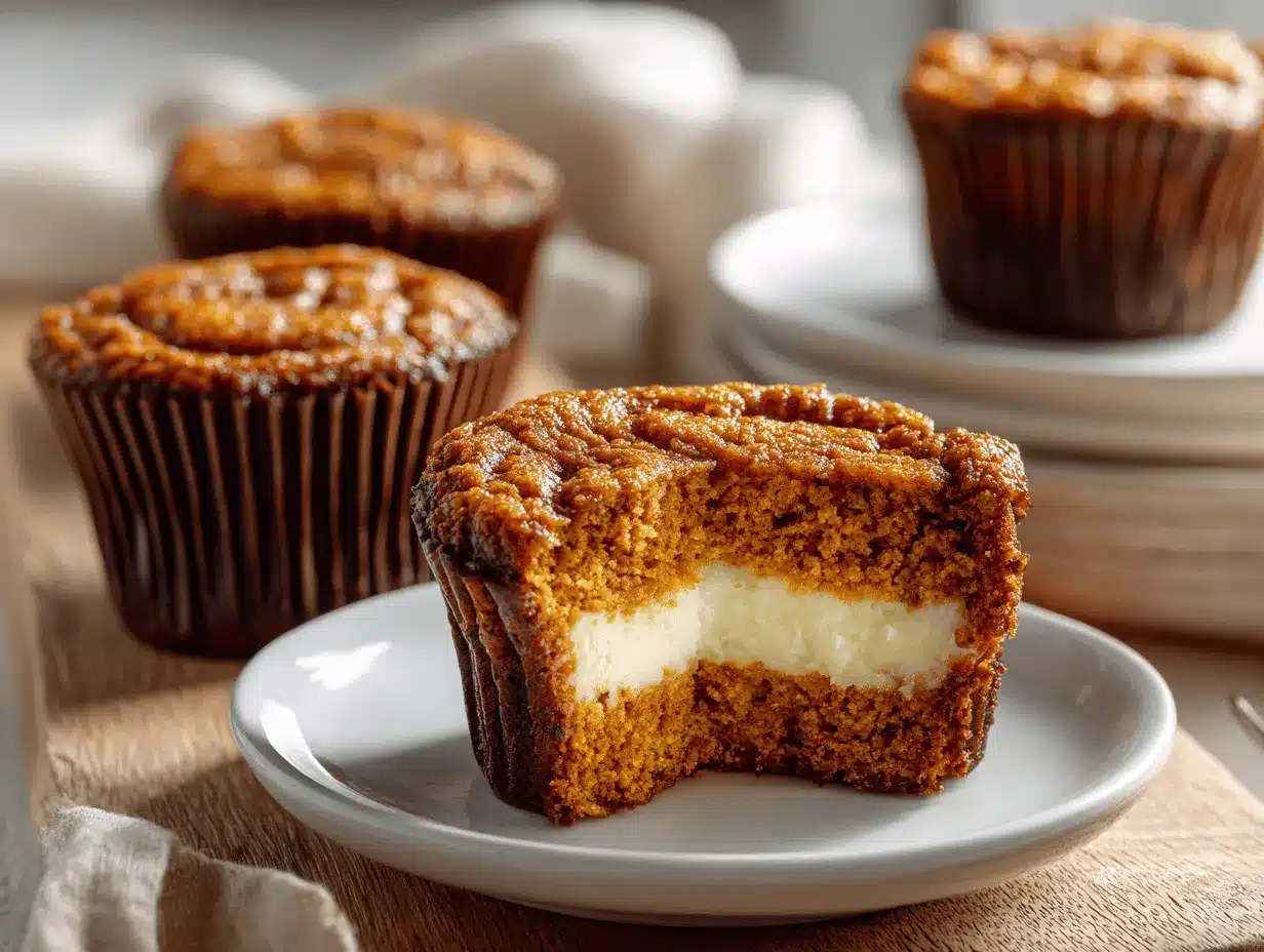 pumpkin cheesecake muffins preparation steps