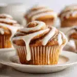 pumpkin cinnamon roll muffins - featured image