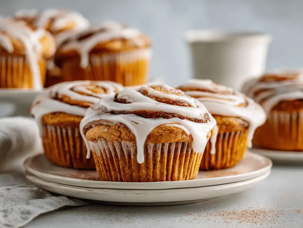 pumpkin cinnamon roll muffins preparation steps