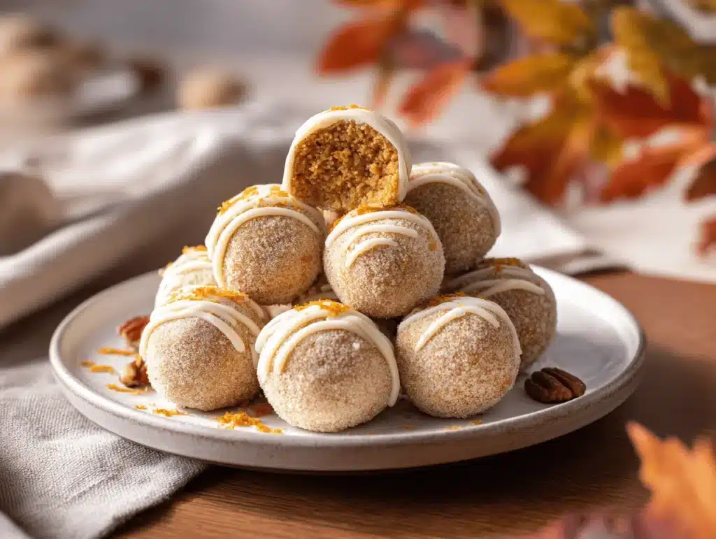 pumpkin pie truffles - featured image