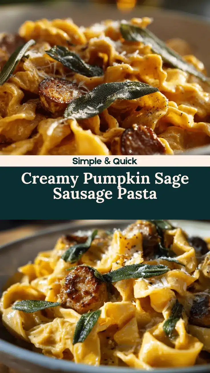 pumpkin sage pasta with sausage recipe