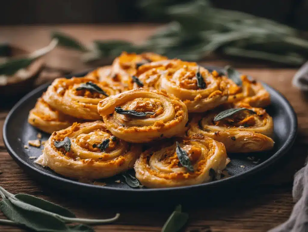 pumpkin sage pinwheels - featured image