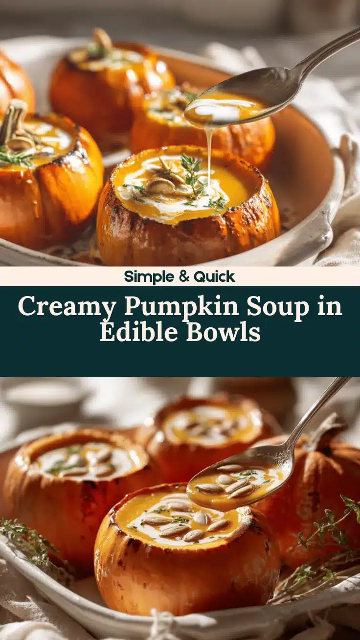 pumpkin soup in mini pumpkin bowls recipe