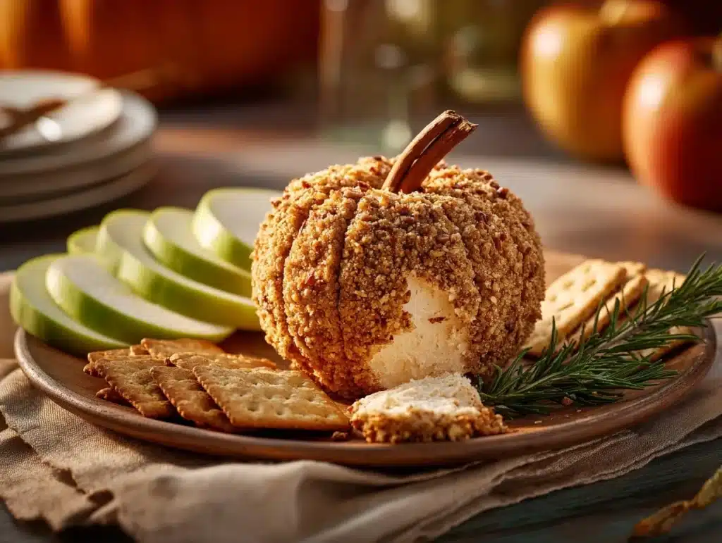 pumpkin spice cheese ball - featured image