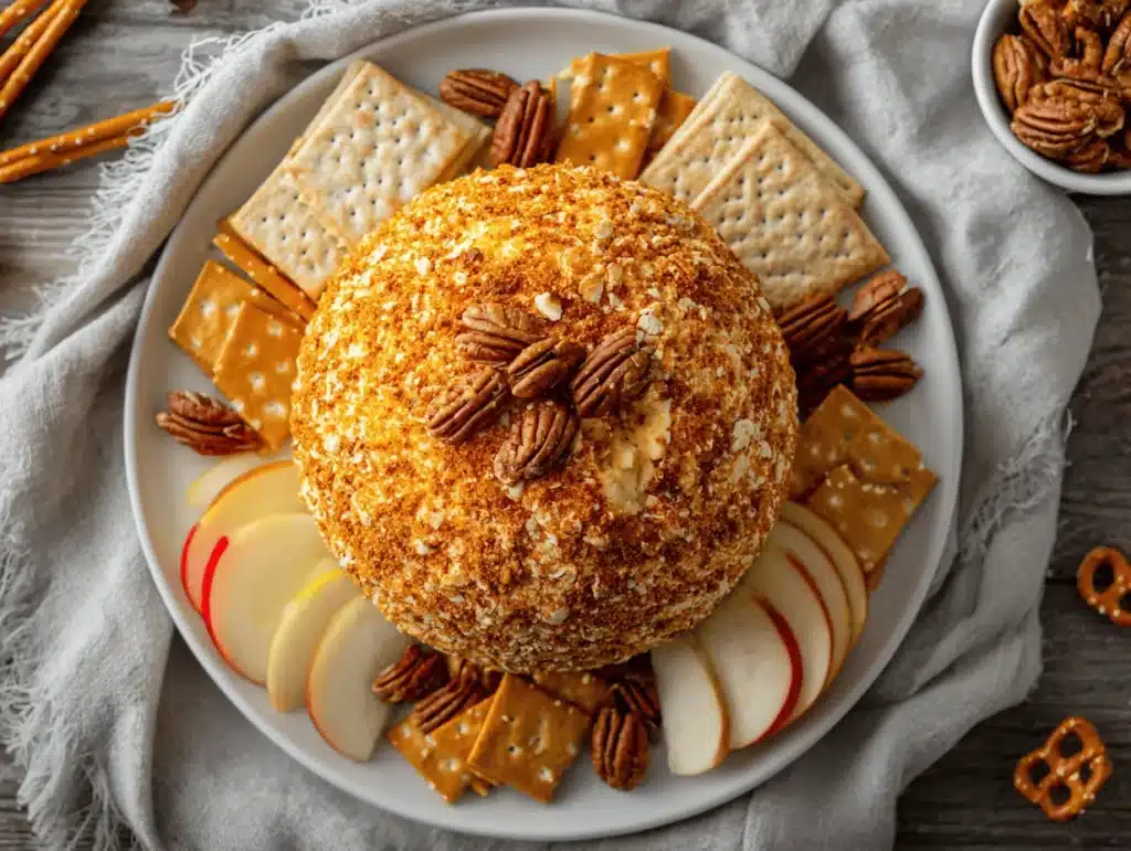 pumpkin spice cheese ball - featured image