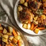 roasted chicken with root vegetables - featured image