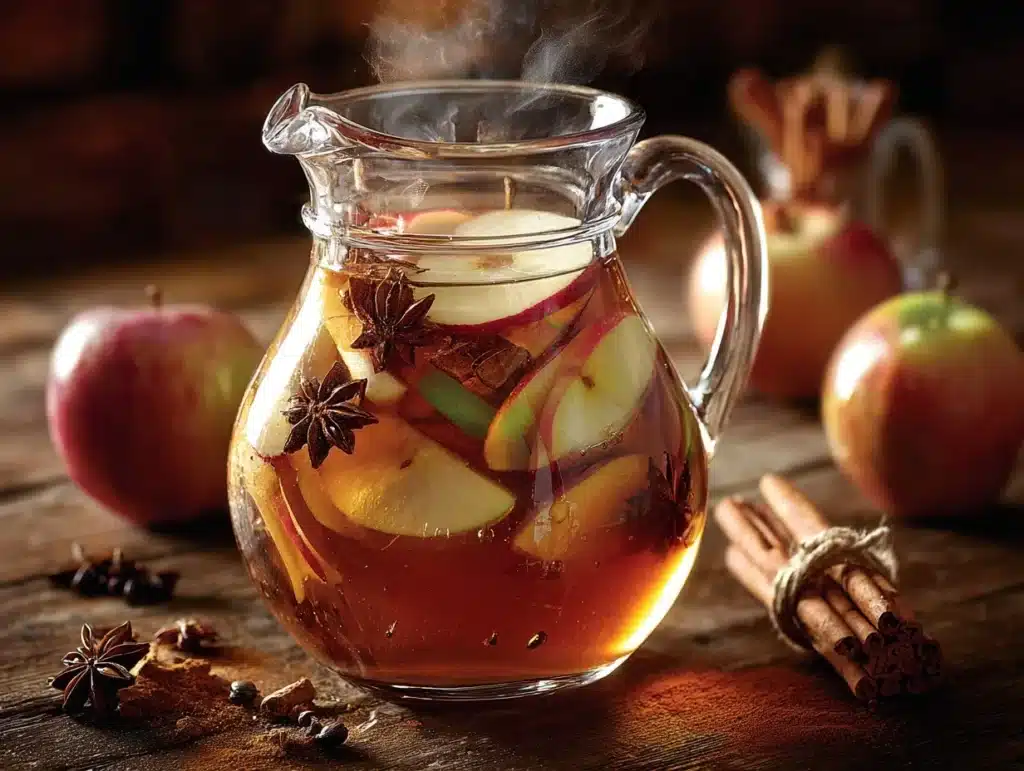 slow cooker spiced apple cider - featured image