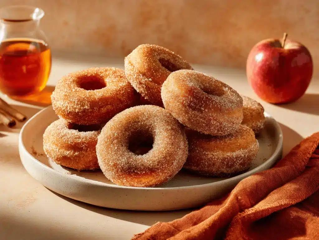 spiced apple cider donuts - featured image